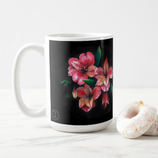 Tasse d'amour de lys péruvien l'amour est la répon