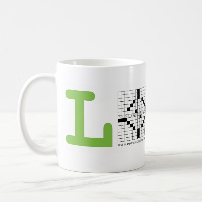 Tasse d'amour de mots croisé (Gauche)