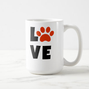 Tasse d'amour de Saint-Valentin de Pawprint