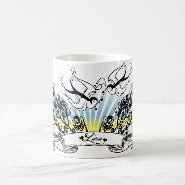 Tasse d'amour d'hirondelles (Centre)