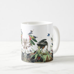 Tasse d'animaux de faune de collage d'oiseaux de