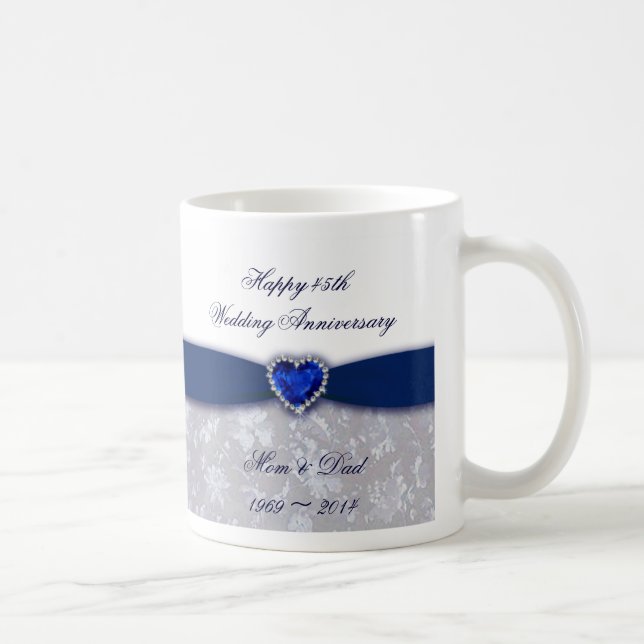 Tasse d'anniversaire de mariage de damassé (Droite)