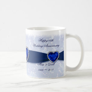 Tasse d'anniversaire de mariage de damassé
