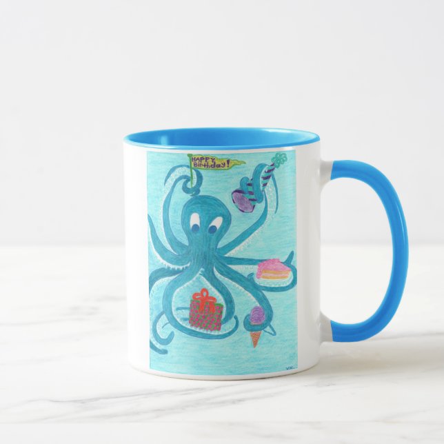 Tasse d'anniversaire de poulpe (Droite)