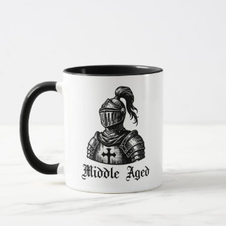 Tasse d'anniversaire drôle de chevalier médiéval d