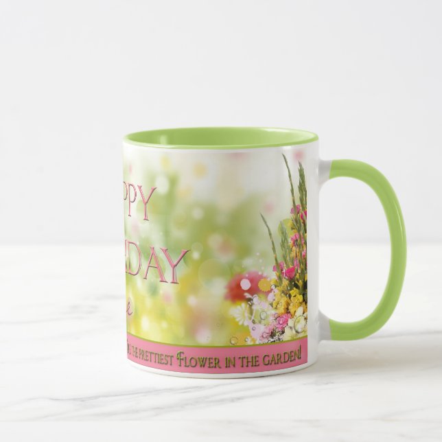 Tasse d'anniversaire - PERSONNALISEZ - JARDIN (Droite)