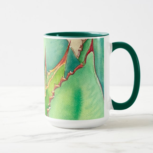 Tasse d'aquarelle d'agave par Debra Lee Baldwin (Droite)