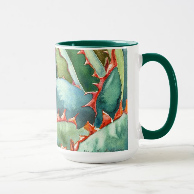 Tasse d'aquarelle d'agave par Debra Lee Baldwin (Droite)