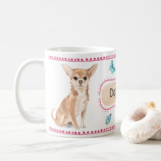 Tasse d'aquarelle de chiwawa