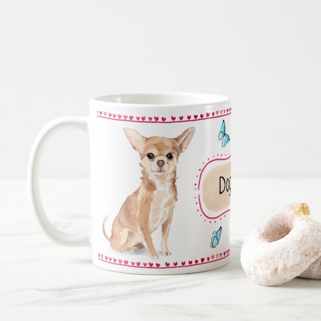 Tasse d'aquarelle de chiwawa (Avec donut)