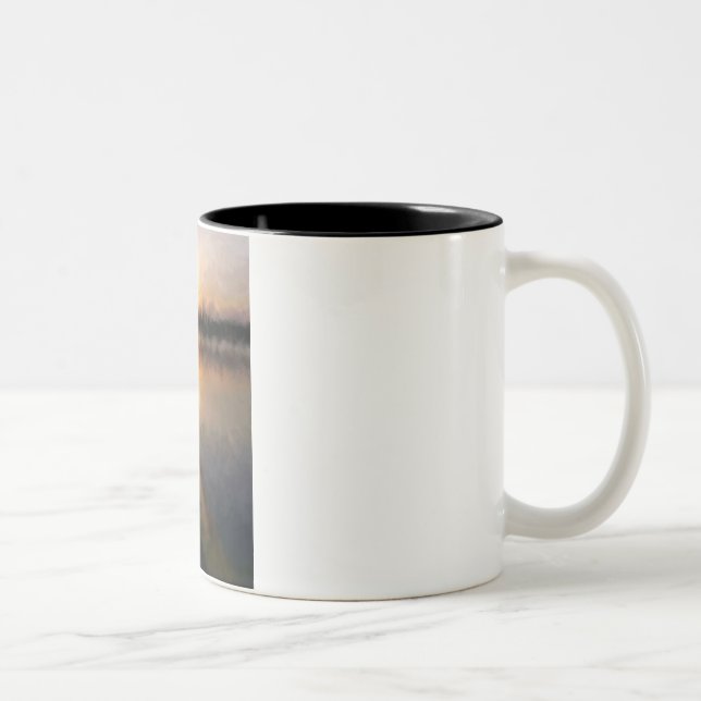Tasse d'aquarelle de coucher du soleil de kayak (Droit)