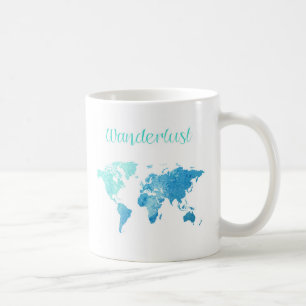 Tasse d'aquarelle d'envie de voyager