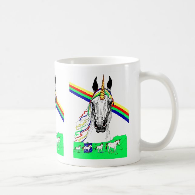 Tasse d'arc-en-ciel de licorne (Droite)