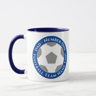 Tasse Dark Blue – Papa de football classique