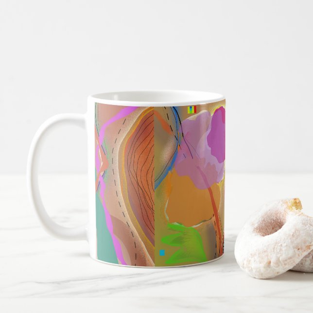 Tasse d'art abstrait (Avec donut)