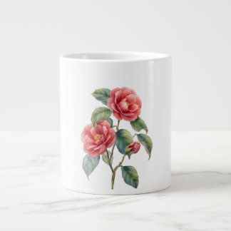 Tasse d'art botanique Camélia Rose Vintage