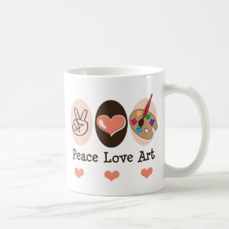 Tasse d'art d'amour de paix