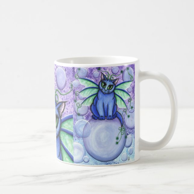 Tasse d'art de chat à ailes par imaginaire (Droite)