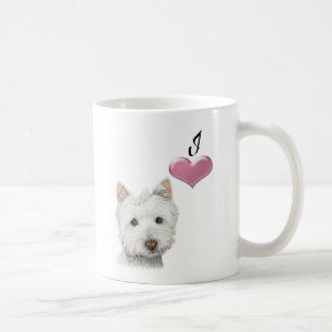 Tasse d'art de chien de Westie d'amour