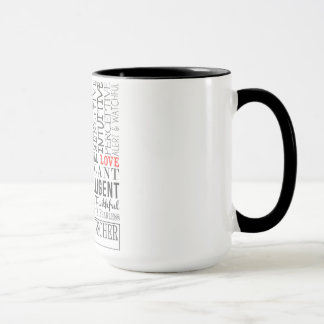 Tasse d'art de mot de dobermann