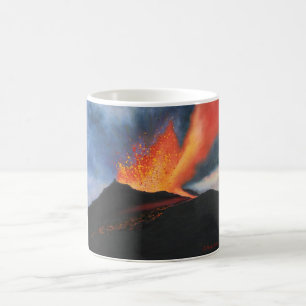 Tasse d'art de volcan