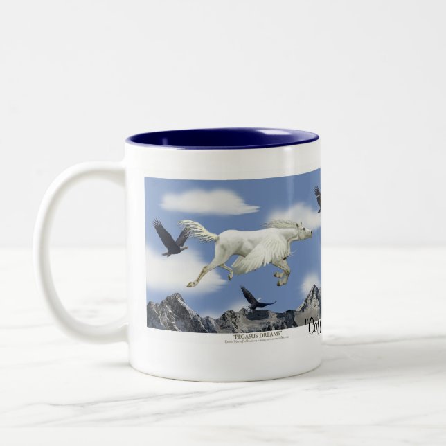 Tasse d'art d'imaginaire de VOL PEGASUS et (Gauche)