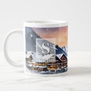 Tasse d'art en aquarelle de Zermatt, Suisse