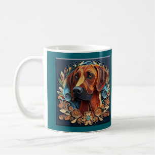 Tasse d'art en style de quilling pour Rhodesian Ri