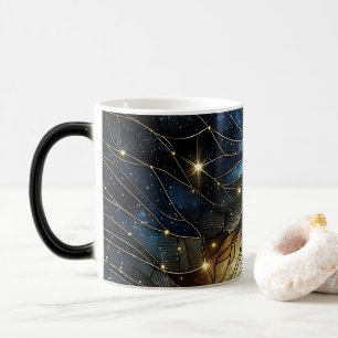 Tasse d'art en verre coloré céleste