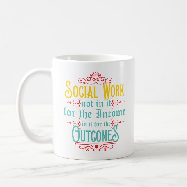 Tasse d'assistant social - tasse de café d'humour (Gauche)