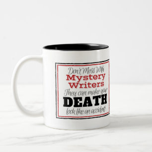 Tasse d'avertissement d'auteur de mystère