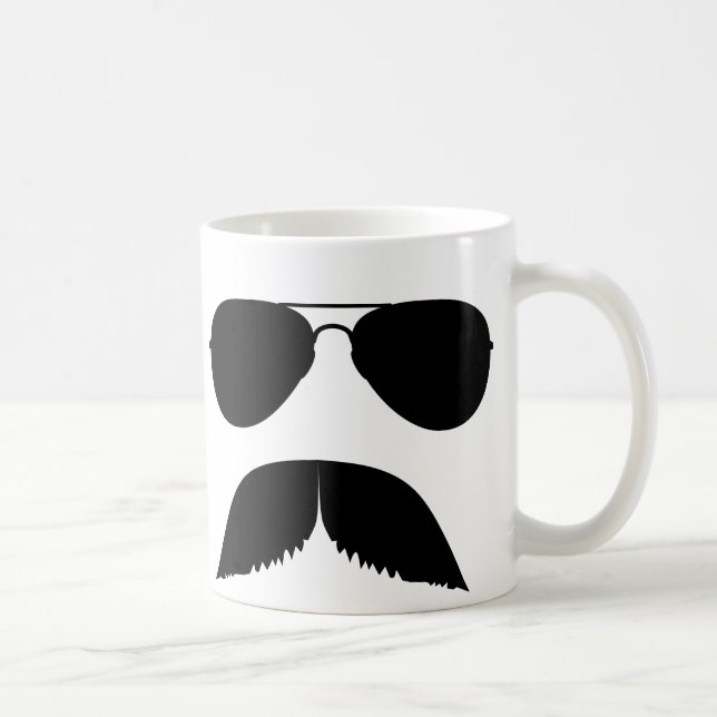 Tasse d'aviateur de moustache (Droite)