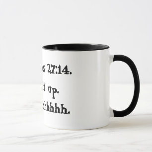 Tasse de 27:14 de proverbes noire et blanche