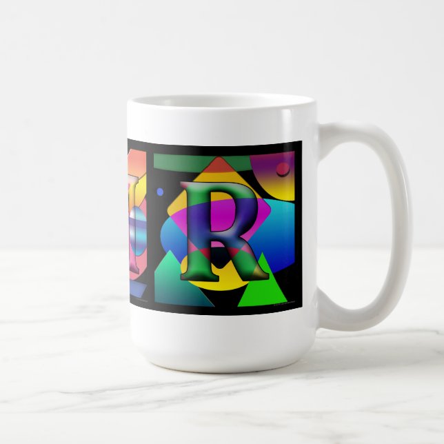 Tasse de 3 initiales (Droite)