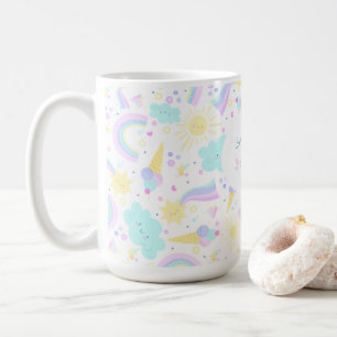 Tasse de 3ème anniversaire avec une licorne drôle.