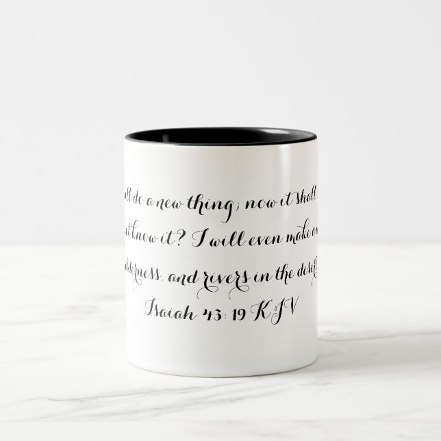 Tasse de 43:19 d'Isaïe (Centre)