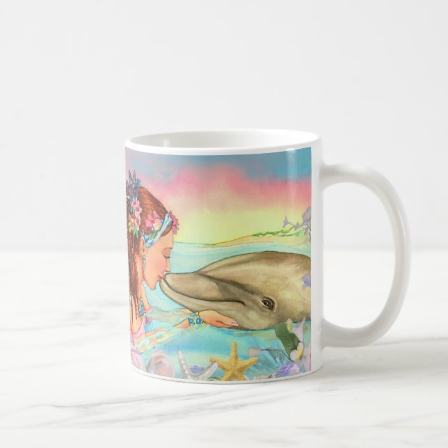 Tasse de "baiser de dauphin" de sirène par Schempp (Droite)