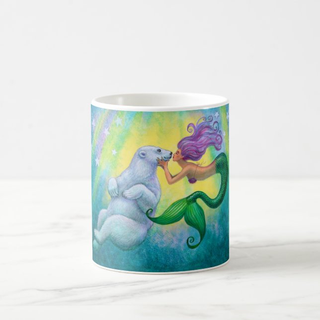 Tasse de baiser de l'ours blanc de la sirène (Centre)