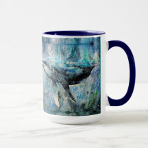 Tasse de baleine bleue
