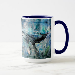 Tasse de baleine bleue