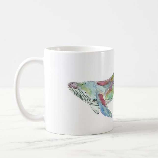 Tasse de baleine d'aquarelle (Gauche)