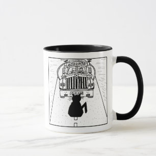 Tasse de bande dessinée de camion de haineux de