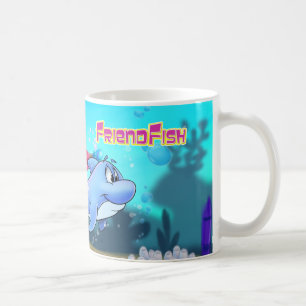 Tasse de bande dessinée de dauphin d'amusement