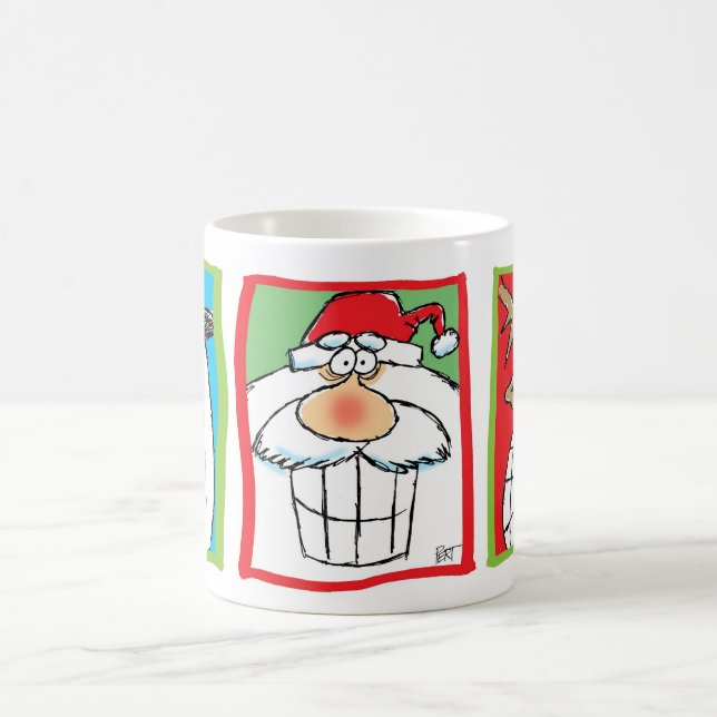Tasse de bande dessinée de Noël de Père Noël, de (Centre)