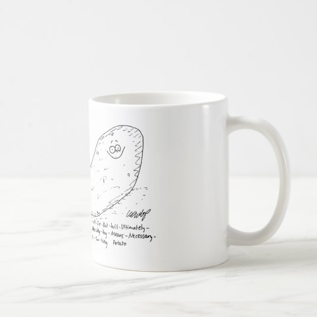 Tasse de bande dessinée de Non-Ainsi-Doux-Pommes (Droite)