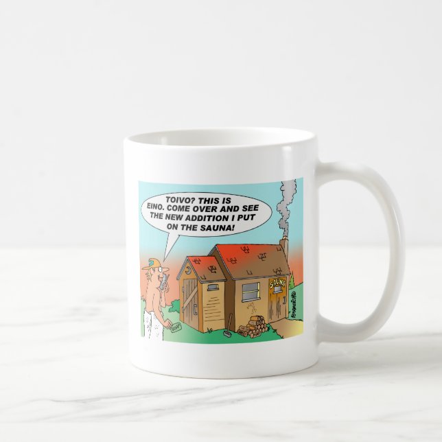 TASSE DE BANDE DESSINÉE DE SAUNA DE TOIVO ET (Droite)