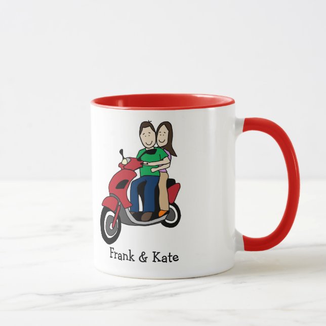 Tasse de bande dessinée personnalisée par couples (Droite)