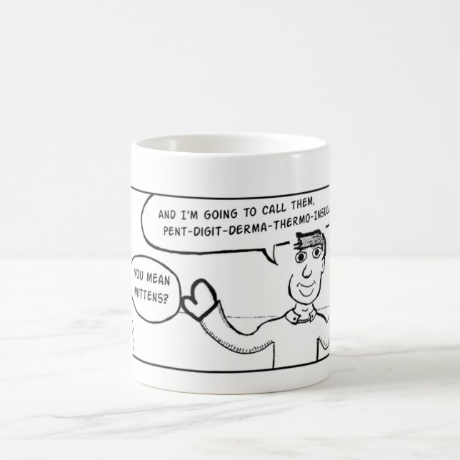 Tasse de bandes dessinées de Dimwitz pour des (Centre)