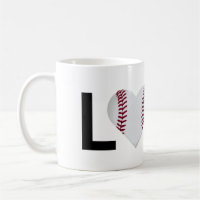 Tasse de base-ball d'amour (coeur de base-ball)