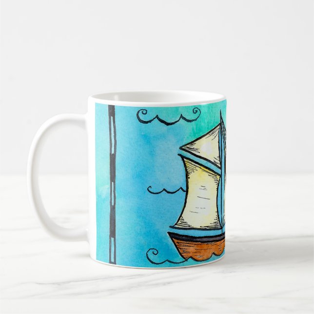 Tasse de bateau de navigation de pirate de (Gauche)